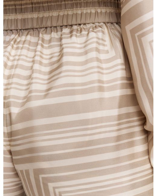 Joseph Natural Laven Printed Silk Shorts