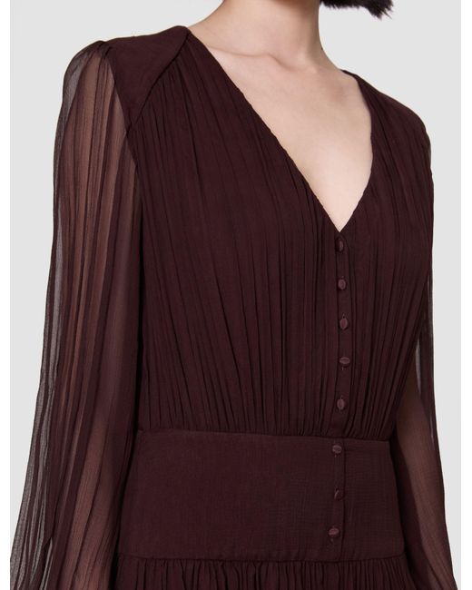 Joseph Purple Bianca Silk Chiffon Dress