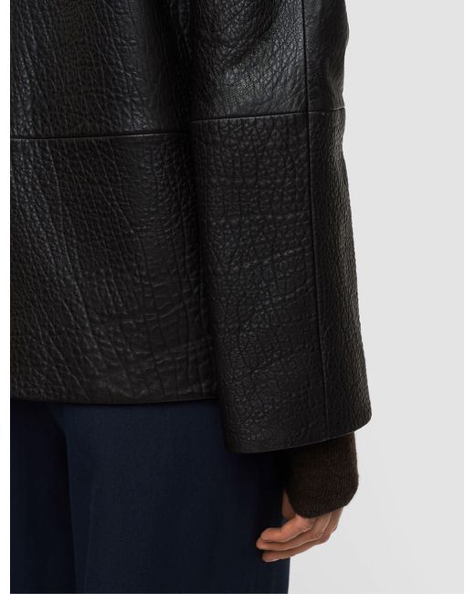 Joseph Blue Barbs Pebble Leather Jacket