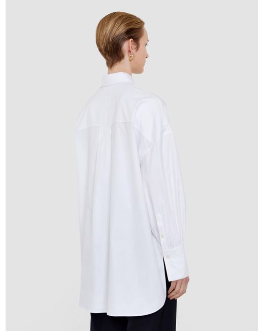 Joseph White Ferrus Tuxedo Cotton Shirt