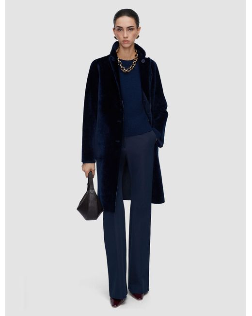 Joseph Blue Britanny Reversible Soft Shearling Jacket
