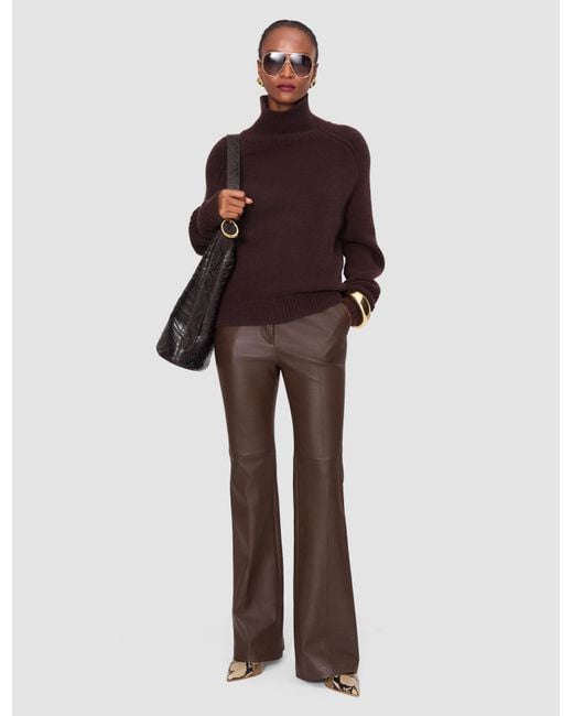 Joseph Brown Tafira Leather Stretch Trousers