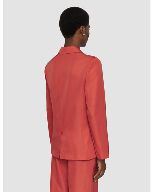 Joseph Red Mela Soft Cotton Silk Jacket