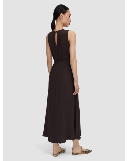 Robe Lottie En Crêpe Mélangé De Soie Joseph en coloris Brown