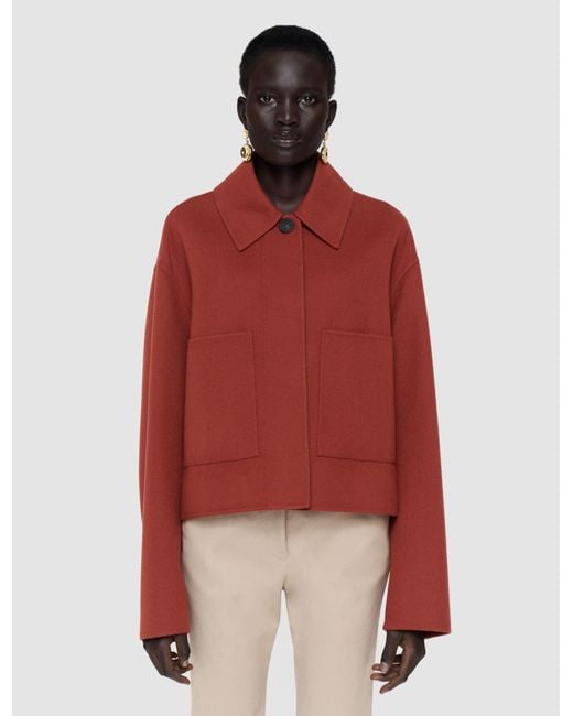 Joseph Red Kalaa Light Double Face Wool Jacket