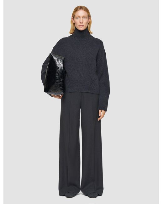 Joseph Blue Luxe Cashmere High Neck Jumper