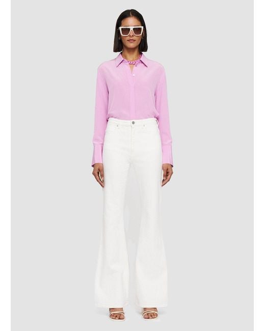 Joseph White Denim Stretch Bond Trousers