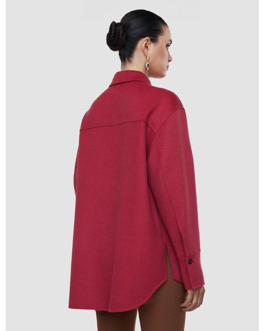 Joseph Red Wada Double Face Cashmere Overshirt