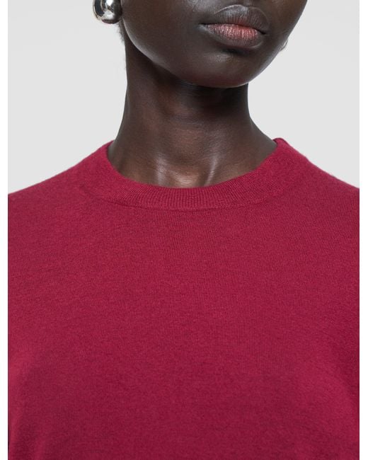 Joseph Red Cashair Round Neck Jumper