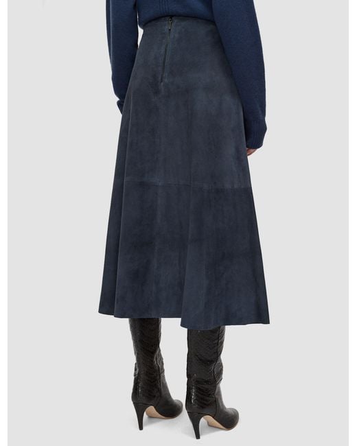 Joseph Blue Helius Light Suede Skirt
