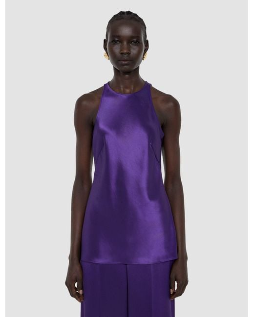Joseph Purple Ritz Double Satin Top