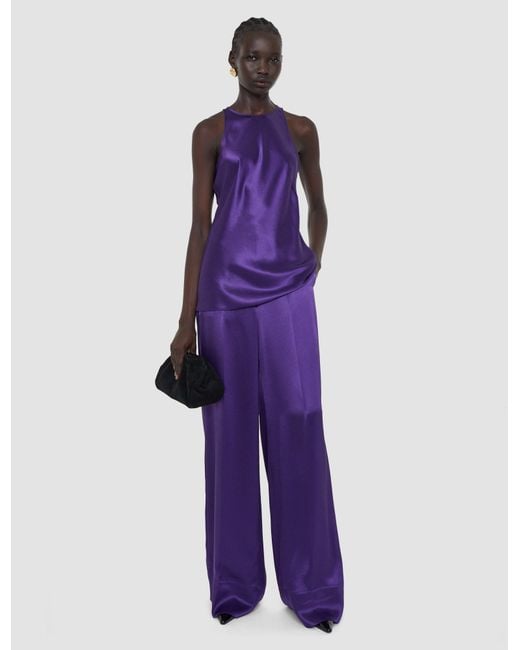 Joseph Purple Ritz Double Satin Top