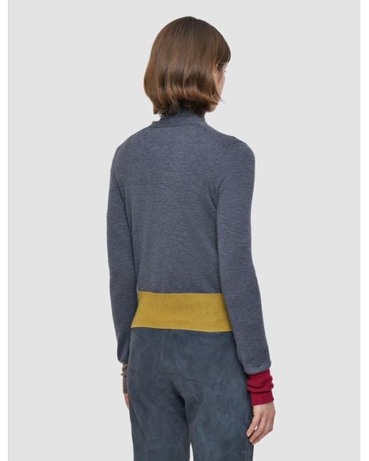 Joseph Blue Overlay Cashair Cardigan