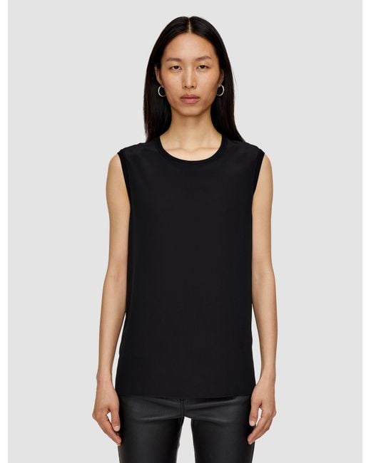 Joseph Black Bley Crepe De Soie Silk Blouse
