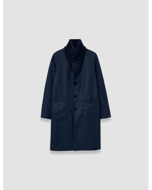 Joseph Blue Britanny Reversible Soft Shearling Jacket