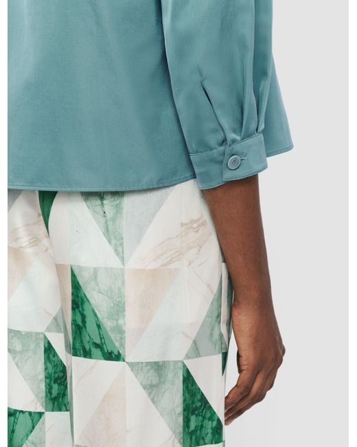 Joseph Blue Satie Soft Cotton Silk Shirt