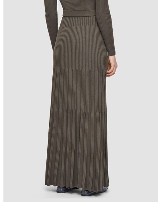 Joseph Natural Merino Rib Knit Skirt