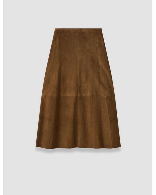 Joseph Natural Helius Light Suede Skirt