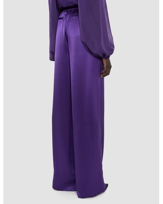 Joseph Purple Dijon Double Satin Trousers