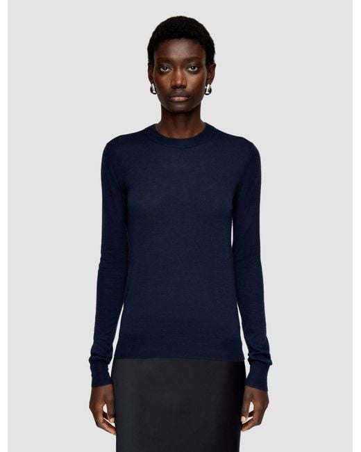 Joseph Blue Cashair Round Neck Jumper