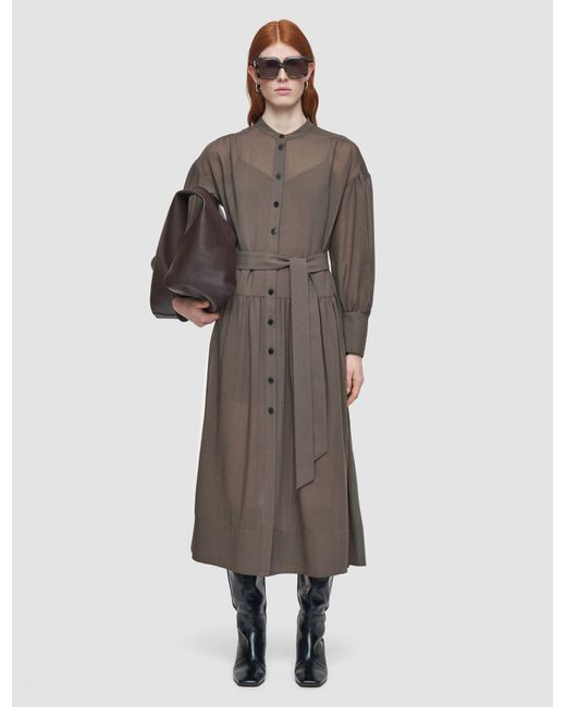 Joseph Brown Emma Sheer Fine Wool Dress
