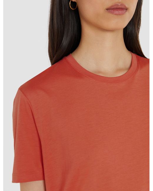 T-Shirt En Jersey De Coton Et Soie Joseph en coloris Red