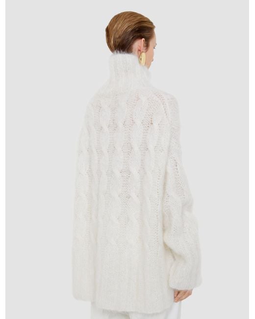 Joseph White Fortin Hand Knitted Cable Mohair Jumper
