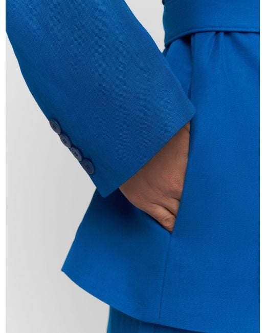 Joseph Blue Vinca Linen Blend Jacket