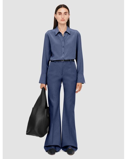 Pantalon Tafira en gabardine stretch Joseph en coloris Blue
