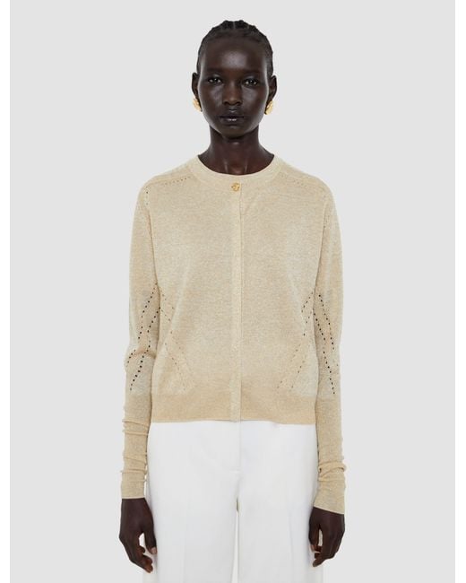 Joseph White Tasse Lurex Knit Cardigan