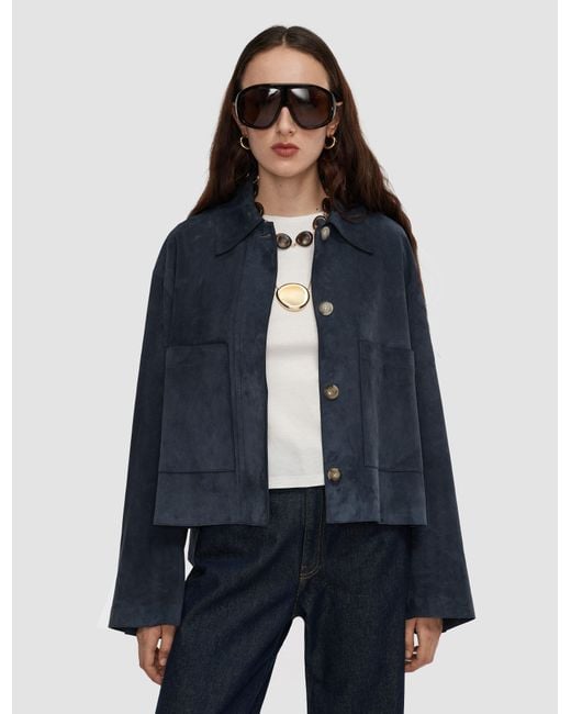 Joseph Blue Aitna Light Suede Jacket