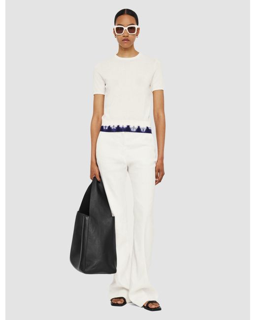 Joseph White Silk Cotton Knit Top