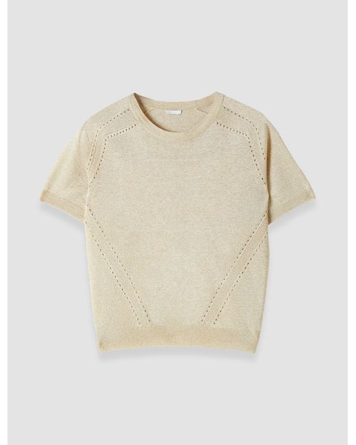 Joseph Natural Lille Lurex Knit Top