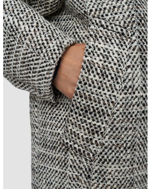 Joseph Gray Florent Crosshatch Virgin Wool Coat