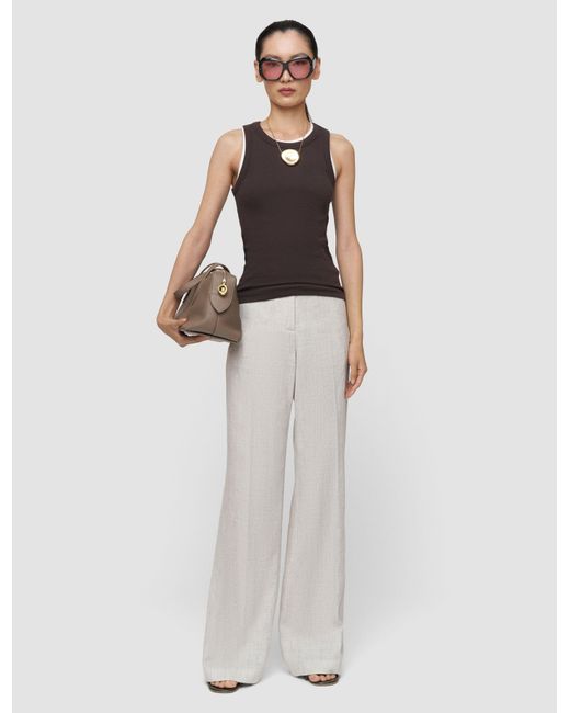 Joseph White Arven Textured Cotton Linen Trousers