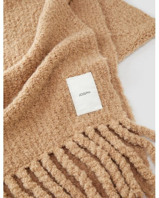 Joseph Natural Bouclé Knit Scarf