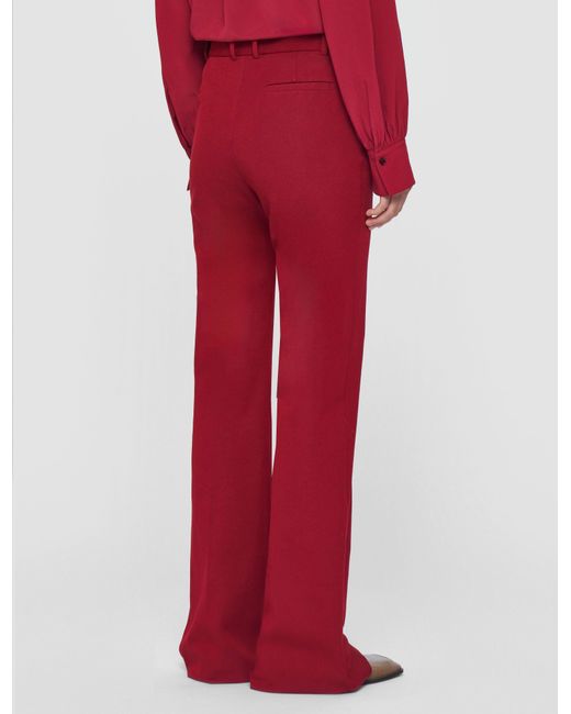 Joseph Red Tafira Gabardine Stretch Trousers
