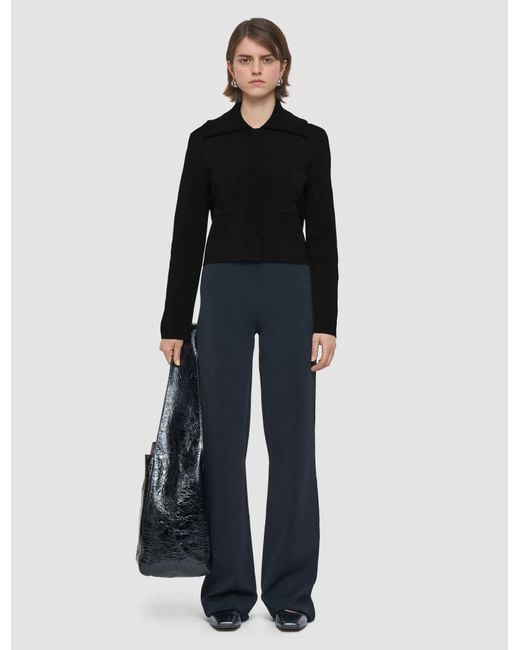 Joseph Black Milano Knit Stretch Short Jacket