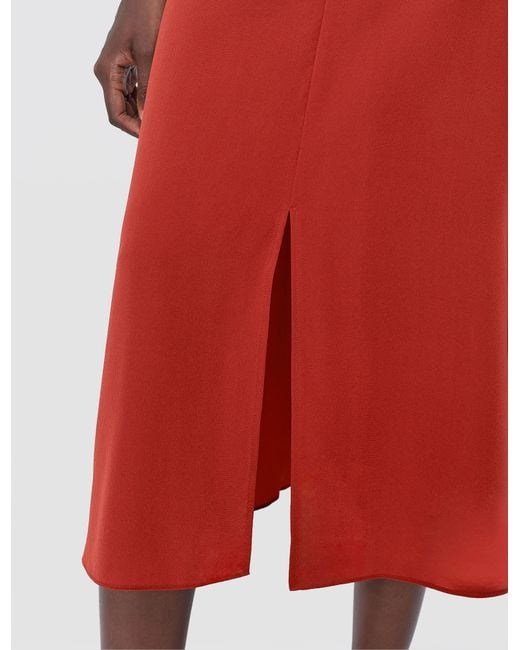 Robe Silsila En Soie Crêpe De Chine Joseph en coloris Red