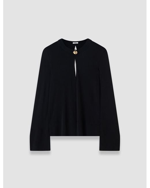 Joseph Blue Fabiola Fluid Jersey Blouse