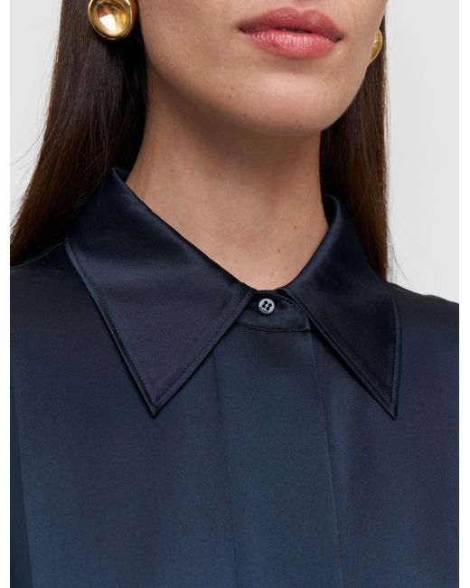 Joseph Blue Childs Silk Satin Blouse