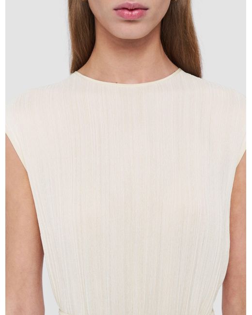 Joseph White Garnier Pleat Jacquard Dress