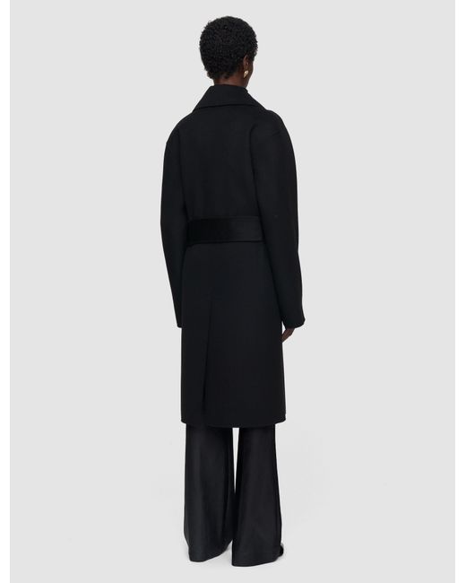 Joseph Black Costana Double Face Cashmere Coat