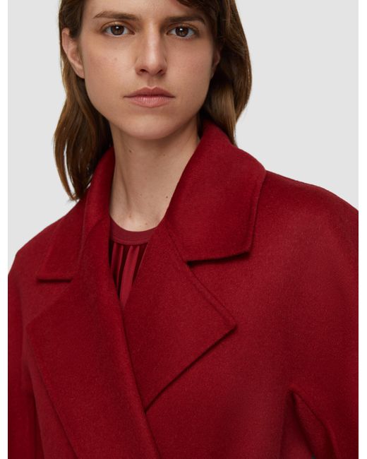 Joseph Red Costa Double Face Cashmere Coat