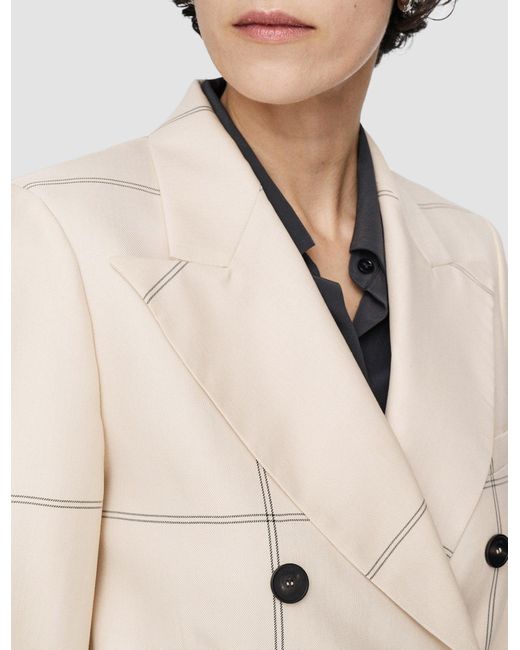 Joseph Natural Wool Tartan Leandre Jacket
