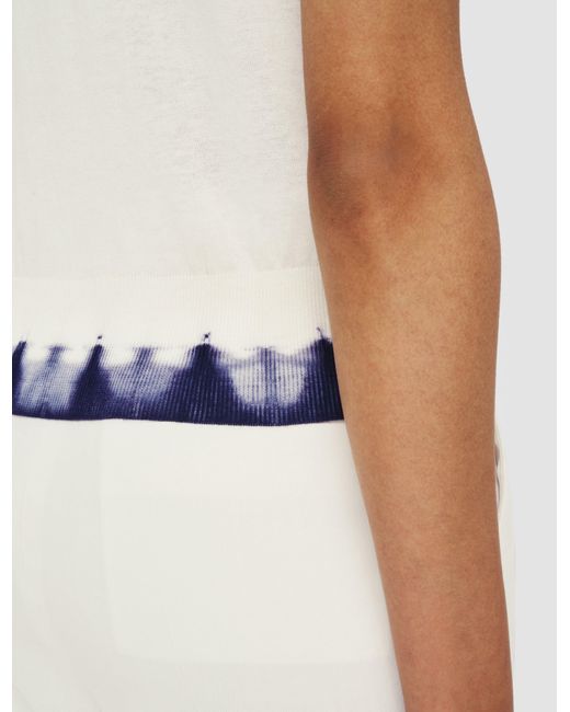 Joseph White Silk Cotton Knit Top