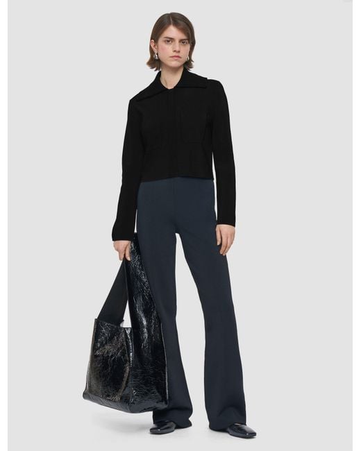 Joseph Black Milano Knit Stretch Short Jacket