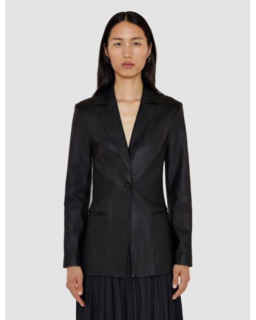 Joseph Black Pascal Leather Stretch Jacket