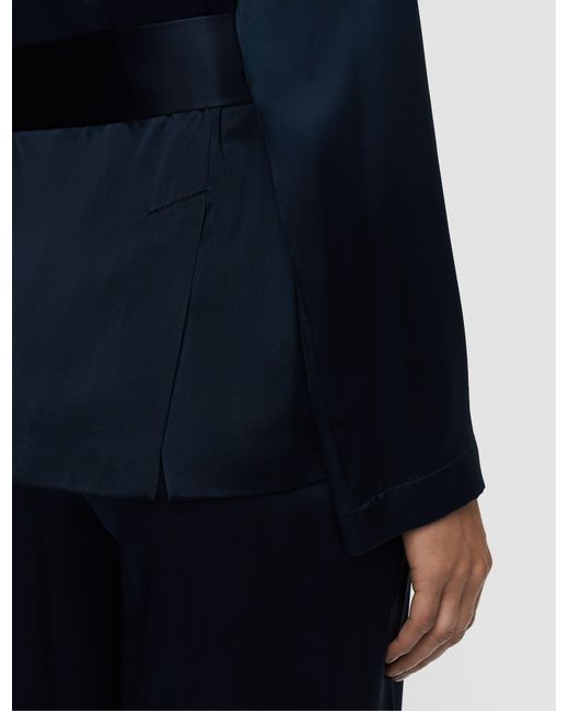 Joseph Blue Archer Silk Satin Jacket