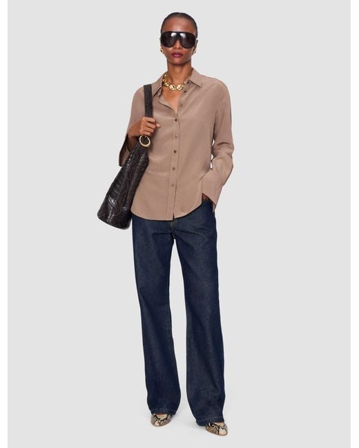Joseph Brown Joe Crepe De Chine Silk Blouse